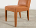Ralph Lauren Italian Leather Mahogany Dalton Dining Chair