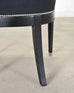 Ralph Lauren Regency Style Tufted Navy Blue Mayfield Chair