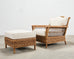 Pair of Ralph Lauren Organic Wicker Rope Armchairs + Ottoman