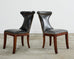 Set of Four Ralph Lauren Highgate Leather Dining Chairs