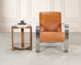 Ralph Lauren Modern Penthouse Chrome and Leather Lounge Chair