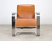 Ralph Lauren Modern Penthouse Chrome and Leather Lounge Chair