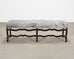 Ralph Lauren "Os de Mouton" Leather Cowhide Upholstered Bench