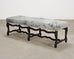 Ralph Lauren "Os de Mouton" Leather Cowhide Upholstered Bench
