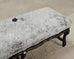 Ralph Lauren "Os de Mouton" Leather Cowhide Upholstered Bench