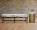 Ralph Lauren "Os de Mouton" Leather Cowhide Upholstered Bench