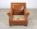 Ralph Lauren Italian Aran Isles Leather Mahogany Club Chair