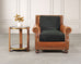 Ralph Lauren Italian Aran Isles Leather Mahogany Club Chair