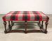 Ralph Lauren Mahogany Plaid Sadler Cocktail Ottoman 4 Ft.