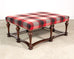 Ralph Lauren Mahogany Plaid Sadler Cocktail Ottoman 4 Ft.