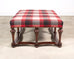 Ralph Lauren Mahogany Plaid Sadler Cocktail Ottoman 4 Ft.