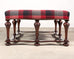 Ralph Lauren Mahogany Plaid Sadler Cocktail Ottoman 4 Ft.