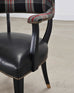 Ralph Lauren Hither Hills Studio Dining Arm Chair Tartan Leather