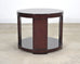 Ralph Lauren Italian Mahogany Round Modern Drum Drink Table