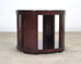 Ralph Lauren Italian Mahogany Round Modern Drum Drink Table