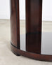 Ralph Lauren Italian Mahogany Round Modern Drum Drink Table