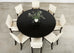 Ralph Lauren Ebonized Mahogany Round Basalt Dining Table