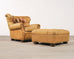 Ralph Lauren Leather Writer's Chair with Matching Ottoman