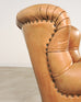 Ralph Lauren Leather Writer's Chair with Matching Ottoman
