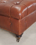 Ralph Lauren Country English Leather Writer's Ottoman 4 Ft
