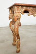 Italian Baroque Style Marble Top Console Table