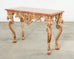 Italian Baroque Style Marble Top Console Table