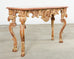 Italian Baroque Style Marble Top Console Table