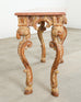 Italian Baroque Style Marble Top Console Table