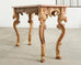 Italian Baroque Style Marble Top Console Table