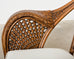 Pair of Bohemian Peacock Style Rattan Wicker Lounge Chairs