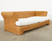 Michael Taylor Style Organic Modern Woven Rattan Sofa