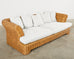 Michael Taylor Style Organic Modern Woven Rattan Sofa