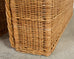 Pair of Organic Modern Woven Rattan Wicker Wingback Headboards