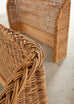 Pair of Organic Modern Woven Rattan Wicker Wingback Headboards