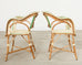 Pair of Maison Gatti Haussman Rattan Braided Bistro Armchairs