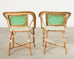 Pair of Maison Gatti Haussman Rattan Braided Bistro Armchairs