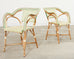 Pair of Maison Gatti Haussman Rattan Braided Bistro Armchairs