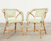 Pair of Maison Gatti Haussman Rattan Braided Bistro Armchairs