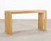 Organic Modern Pencil Reed Rattan Waterfall Console Table