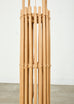 Pair of Franco Albini Style Organic Modern Rattan Floor Lamps