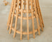 Pair of Franco Albini Style Organic Modern Rattan Floor Lamps