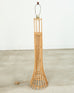 Pair of Franco Albini Style Organic Modern Rattan Floor Lamps