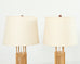Pair of Franco Albini Style Organic Modern Rattan Floor Lamps