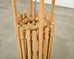 Pair of Franco Albini Style Organic Modern Rattan Floor Lamps