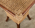 Set of Four Organic Modern Rattan Dining Chairs and Table