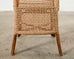 Set of Four Organic Modern Rattan Dining Chairs and Table