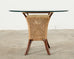 Set of Four Organic Modern Rattan Dining Chairs and Table