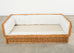Michael Taylor Style Italian Wicker Works Rattan Sofa + Ottoman