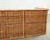 Michael Taylor Style Italian Wicker Works Rattan Sofa + Ottoman
