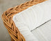 Michael Taylor Style Italian Wicker Works Rattan Sofa + Ottoman